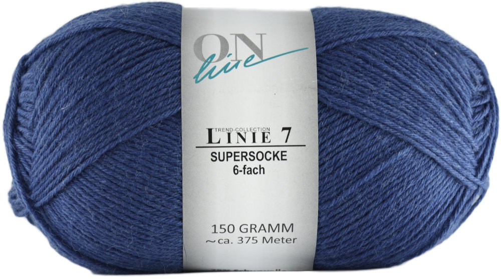 Supersocke 6-fach Uni, ONline Linie 7 (150g) 0028 - royalblau