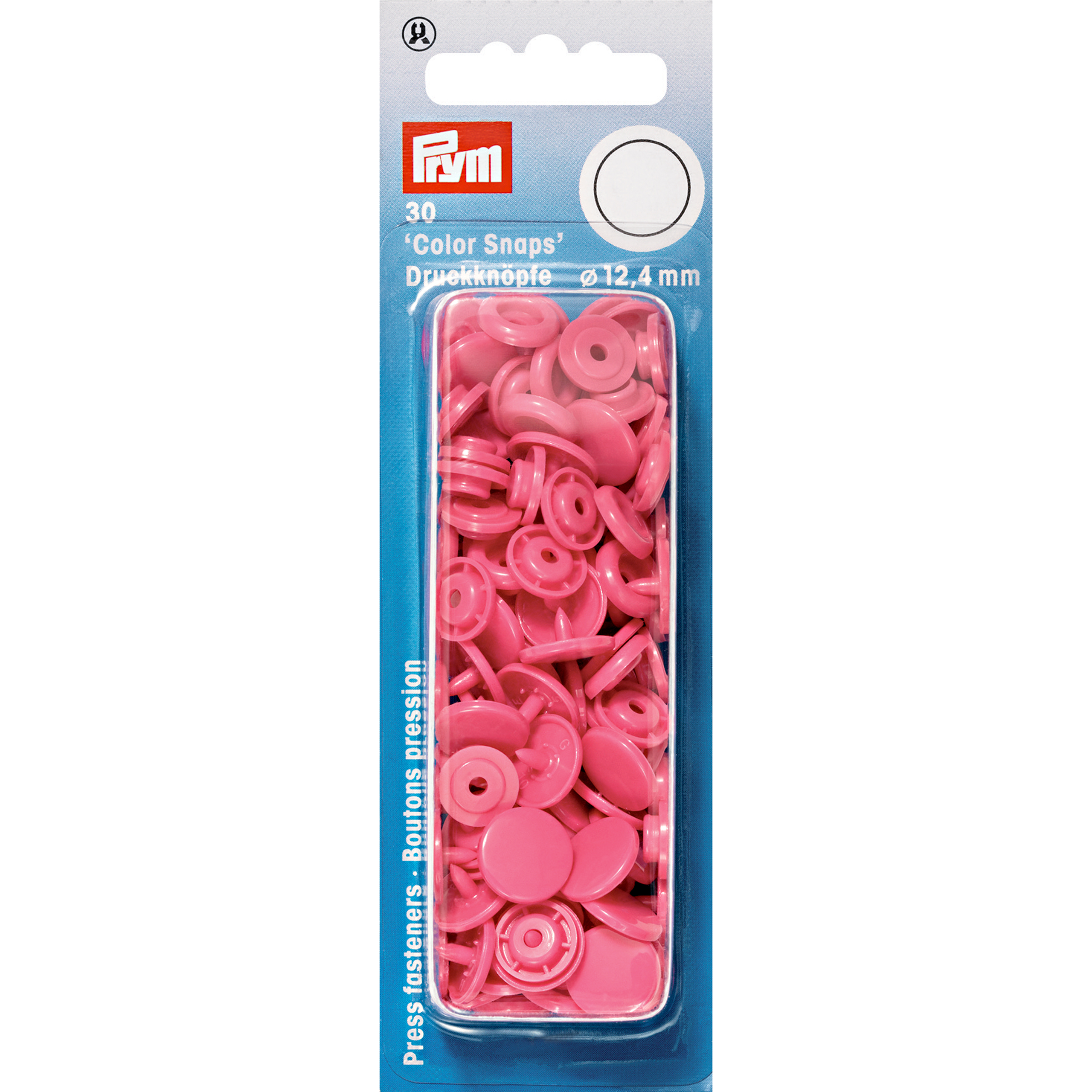 Nähfrei-Druckknöpfe Color Snaps rund 12,4 mm 30 St von Prym pink
