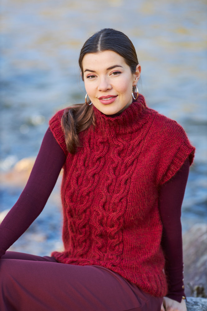 Pullunder mit Zopfmuster | Anleitungsheft | Wolle Merino Super Kid  | Stricken | Pro Lana, Christophorus Verlag