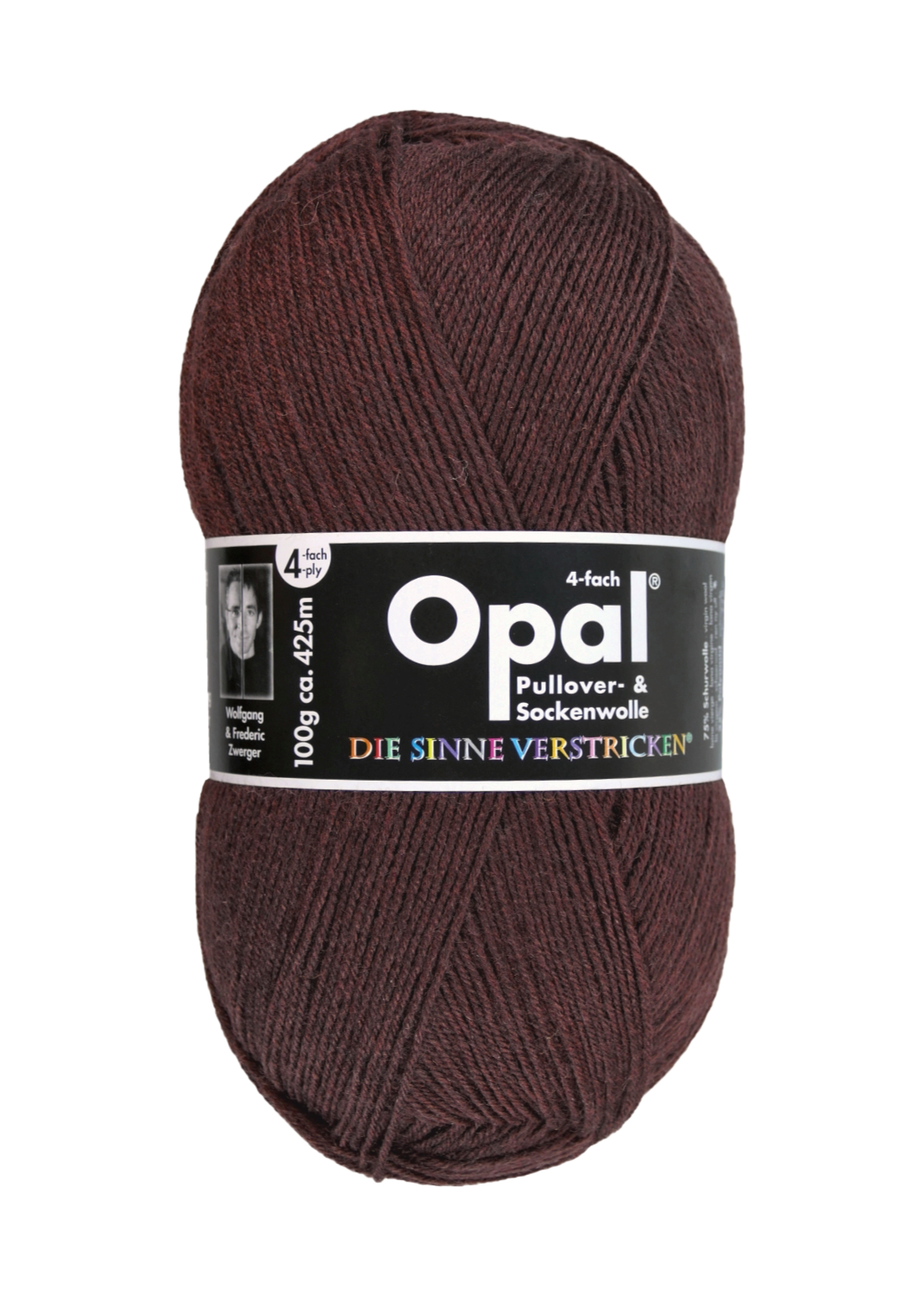 OPAL uni - 4-fach Sockenwolle 5192 - dunkelbraun