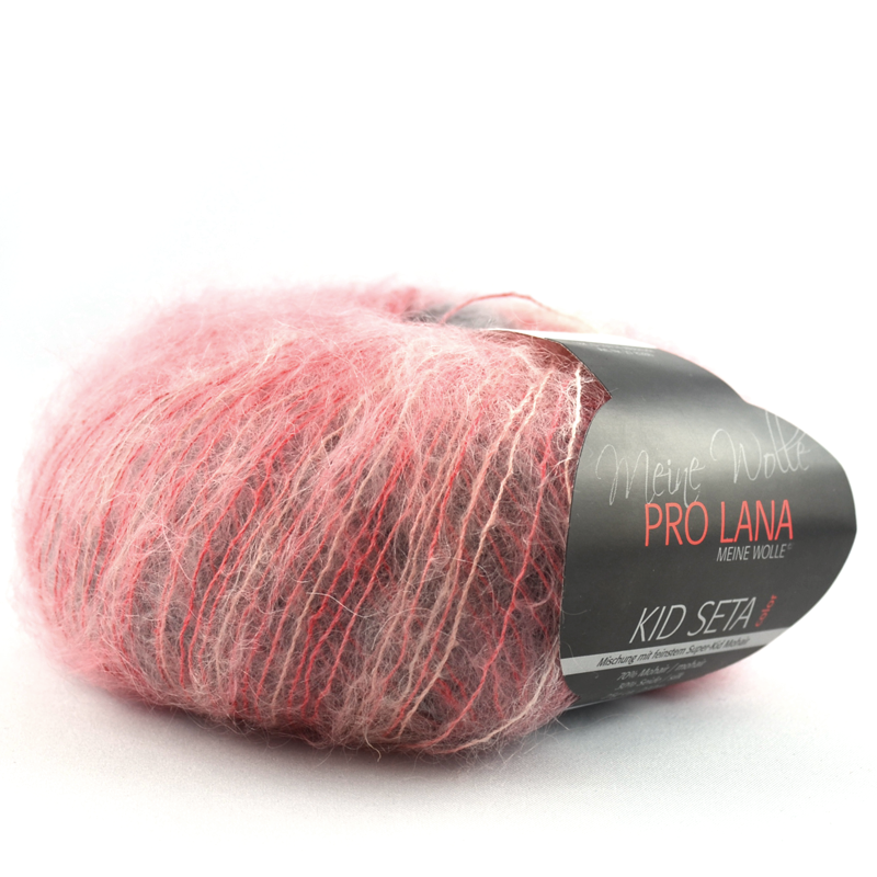 Kid-Seta Color von Pro Lana 0180 - grau / rosa / lachs