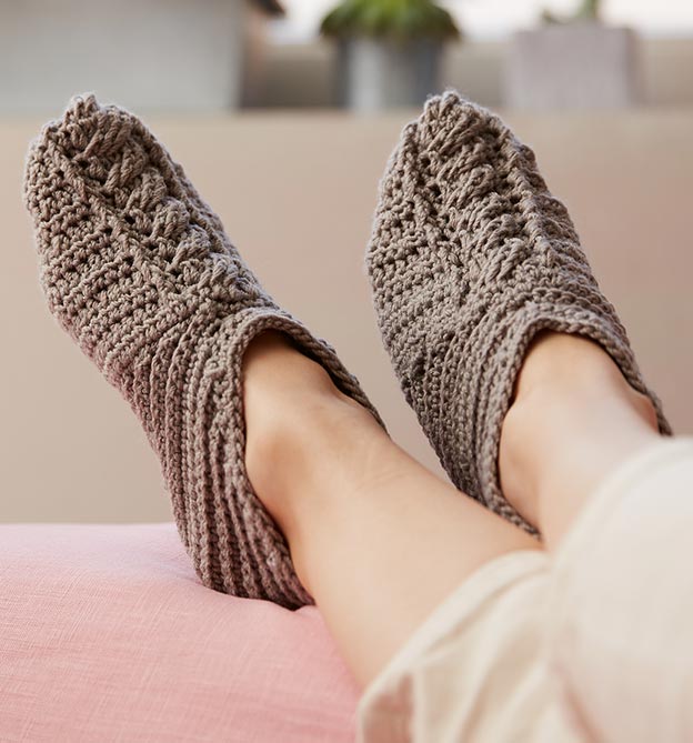 Gemütliche Sofasocken häkeln Gemütliche Sofasocken häkeln