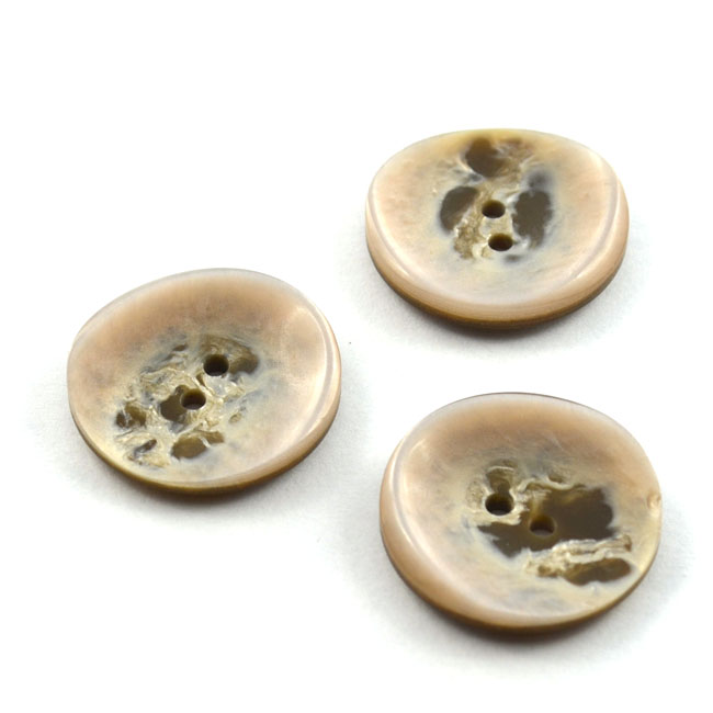 Modeknopf mit interessantem Farbverlauf 25 mm beige / braun von Dill