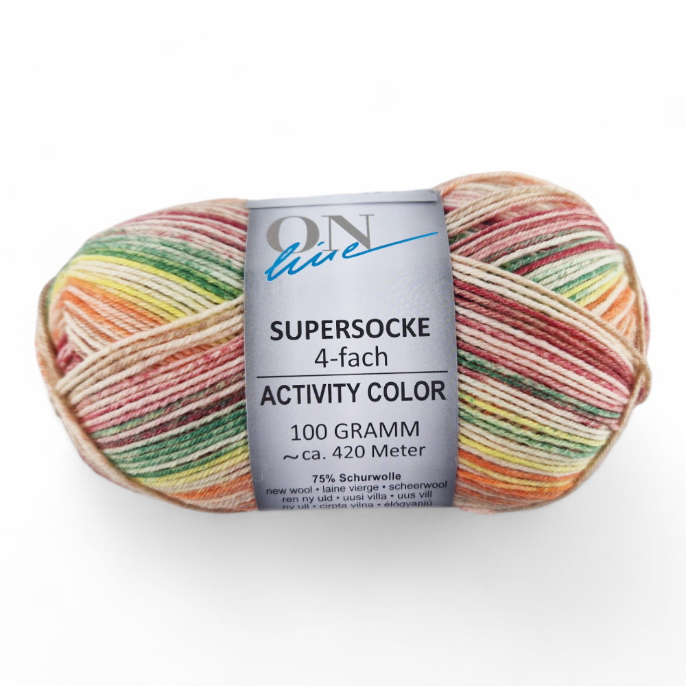 Supersocke Activity Color 4-fach von ONline 3063 Supersocke Activity Color 4-fach von ONline 3063
