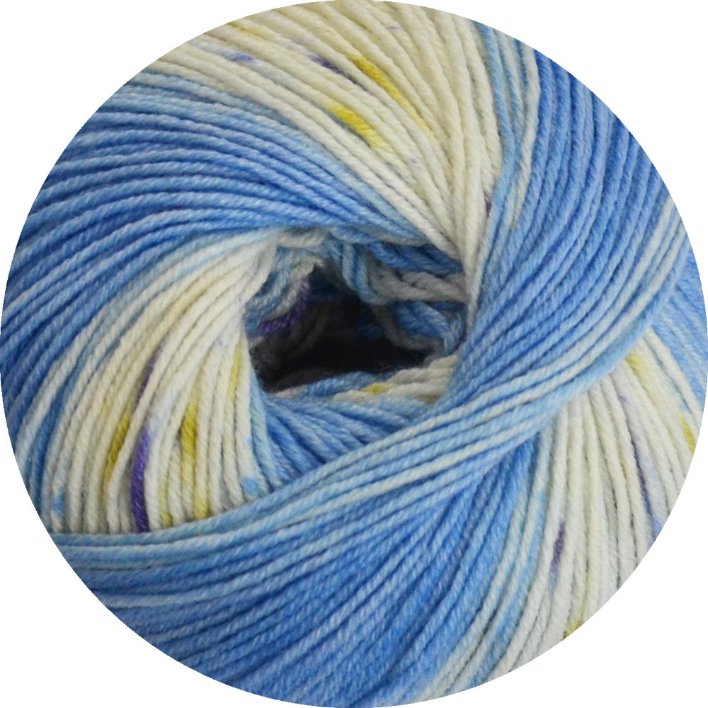 Corafino Linie 5 Color von ONline 0120 - Verlauf blau/weiß gesprenkelt