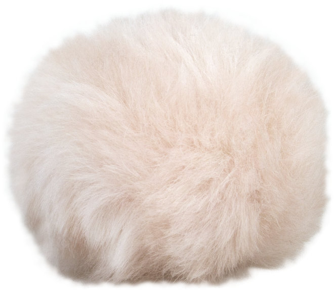 Fell Pompon MINI mit Druckknopf von Woolly Hugs