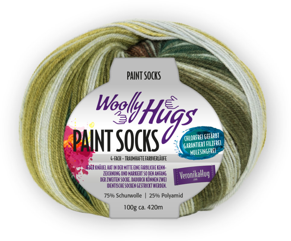 Paint Socks von Woolly Hugs 0206 - grün / blau