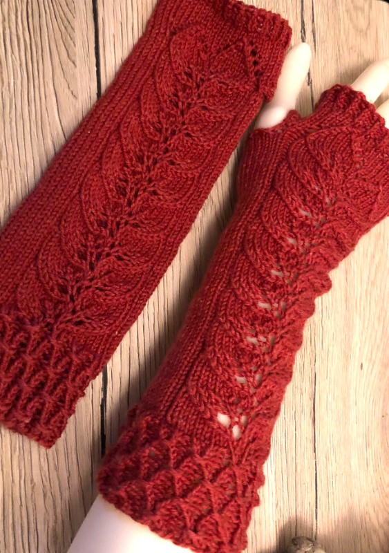 Armstulpen Herbstlaub | Einzelanleitung |  | Sylvie Rasch