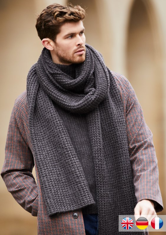 Herren Schal Luka | Einzelanleitung | Stricken | Quail Studio