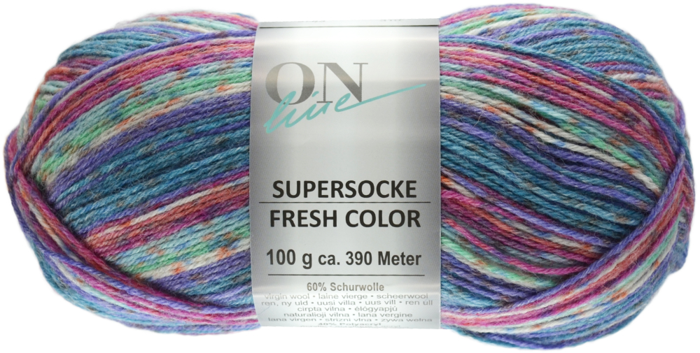 Supersocke Amicor,  Fresh Color, 4-fach von ONline Fresh Color 2783